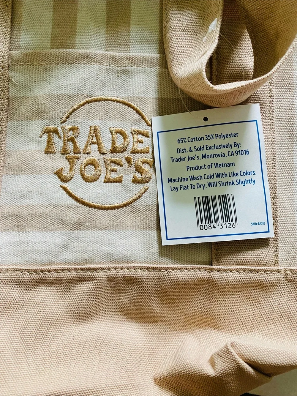NEW Trader Joe’s Limited Edition Striped Pastel Tote Bag 2026